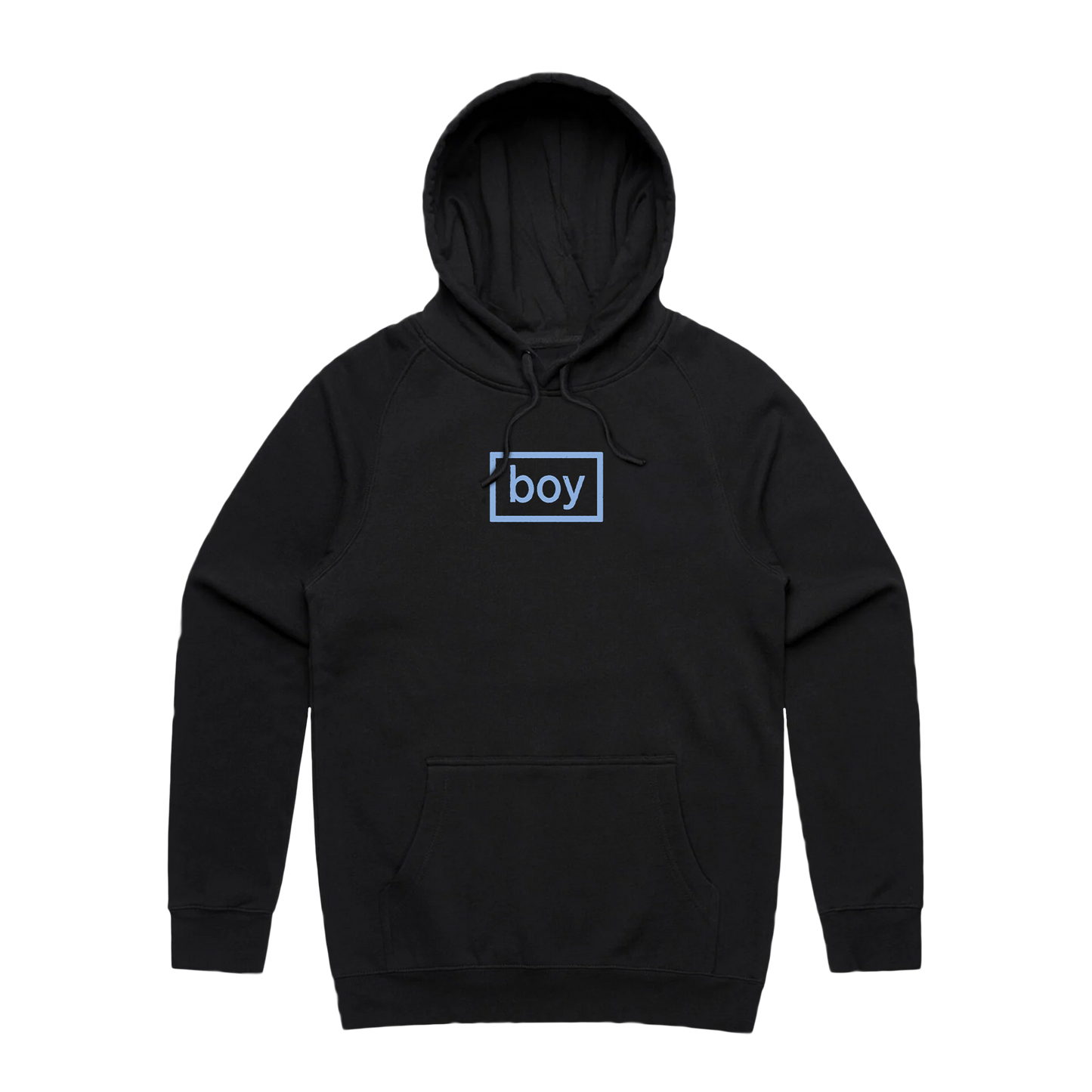 This black hoodie has a&nbsp;relaxed, modern fit and is made from a polyester and cotton mix.

Featuring boy logo on the front and butterfly on the back.

Pullover hood, raglan sleeves, kangaroo pocket, lined hood, tonal drawcord, sleeve cuff ribbing, preshrunk to minimize shrinkage.