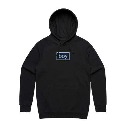 This black hoodie has a&nbsp;relaxed, modern fit and is made from a polyester and cotton mix.

Featuring boy logo on the front and butterfly on the back.

Pullover hood, raglan sleeves, kangaroo pocket, lined hood, tonal drawcord, sleeve cuff ribbing, preshrunk to minimize shrinkage.