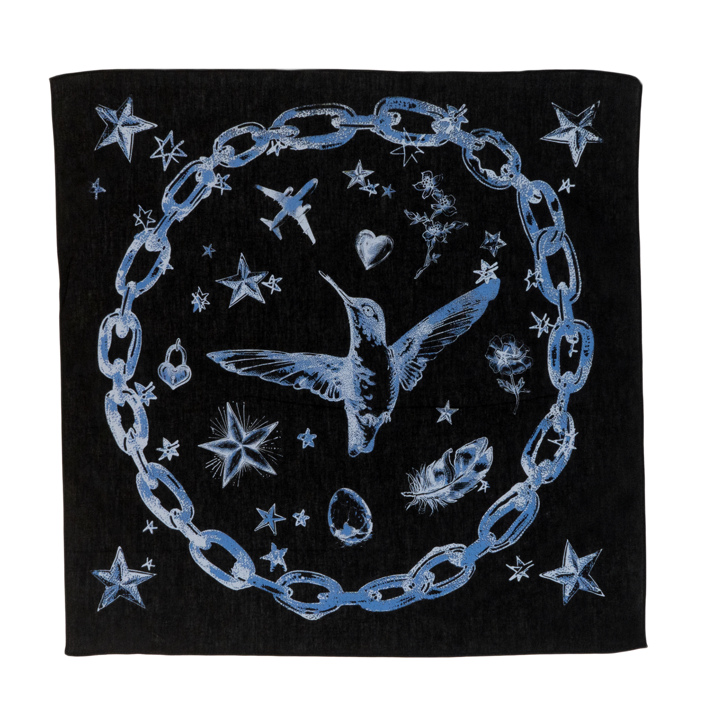 Black Hummingbird Bandana