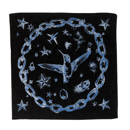 Black Hummingbird Bandana